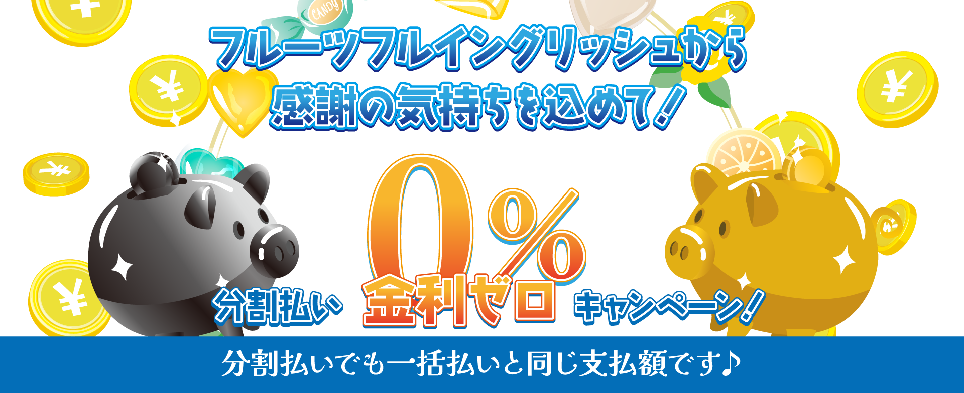 分割払い時の金利手数料ゼロ!キャンペーン